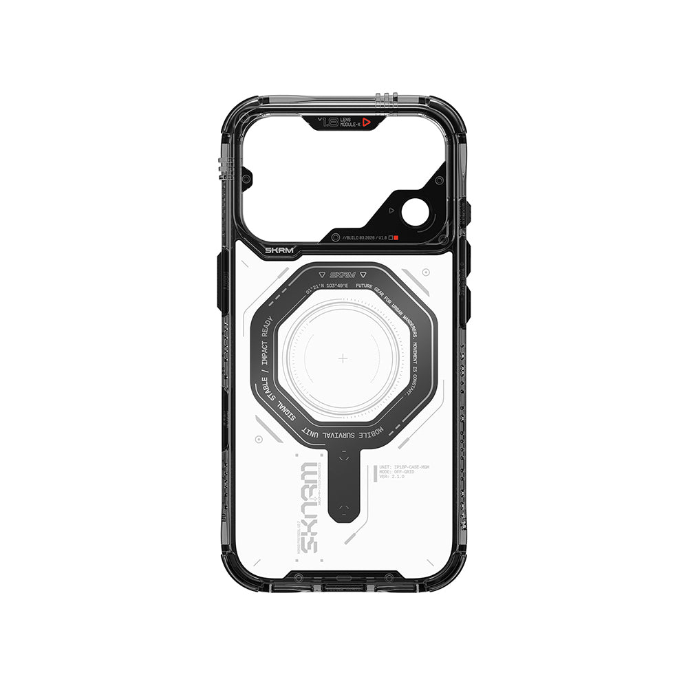 Apple iPhone 18 Pro Max Kılıf SkinArma M-safe Şarj Özellikli Airbag Tasarımlı Magma Kapak