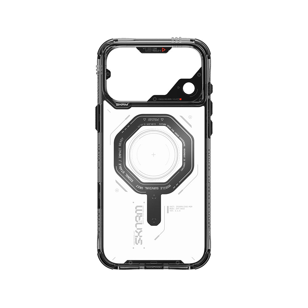 Apple iPhone 18 Pro Max Kılıf SkinArma M-safe Şarj Özellikli Airbag Tasarımlı Magma Kapak