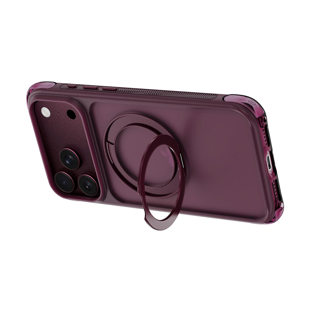 Apple iPhone 18 Pro Max Kılıf Wiwu AG-203 AeroGuard Ultra Serisi M-safe Şarj Özellikli Airbag Tasarımlı Standlı Kapak