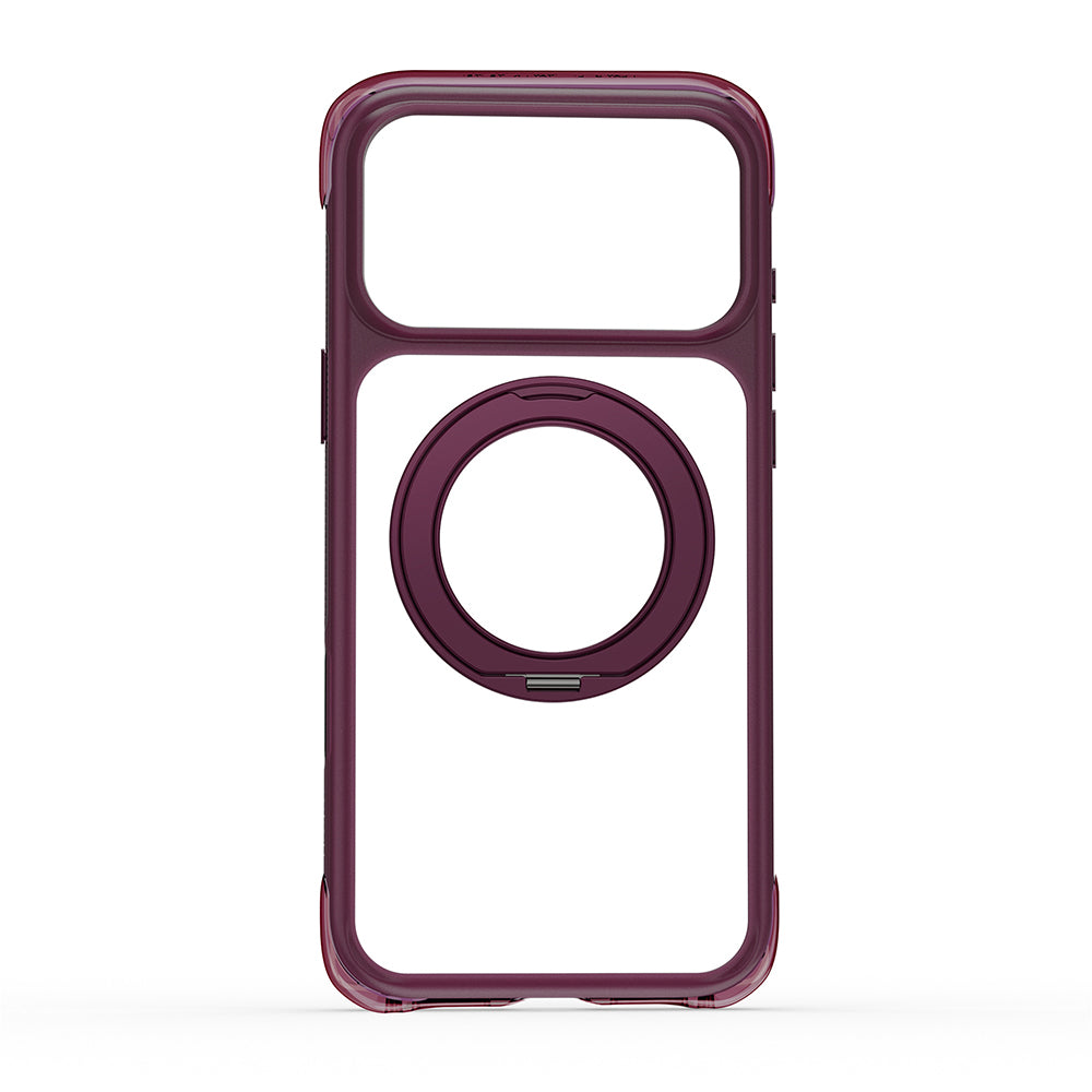 Apple iPhone 18 Pro Max Kılıf Wiwu AG-203 AeroGuard Ultra Serisi M-safe Şarj Özellikli Airbag Tasarımlı Standlı Kapak