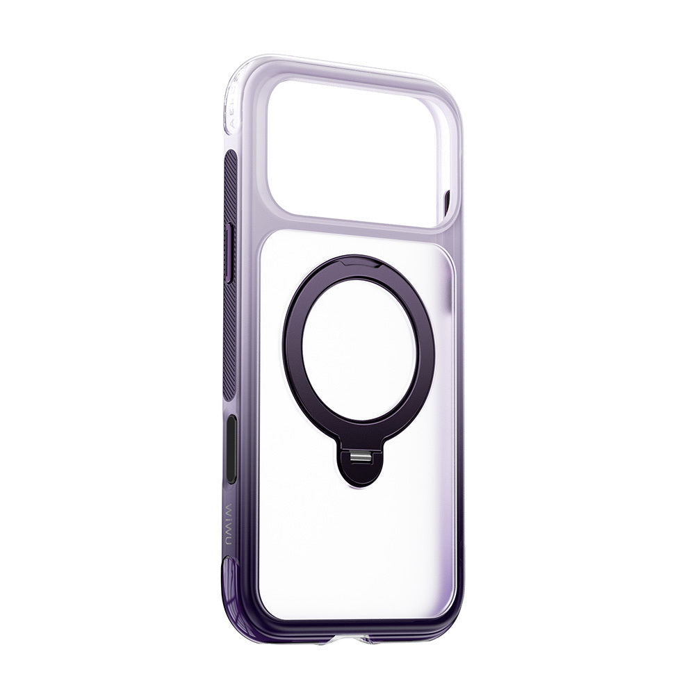 Apple iPhone 18 Pro Max Kılıf Wiwu AS-204 AeroShield Aurora Ultra Serisi M-safe Şarj Özellikli Airbag Tasarımlı Standlı Kapak