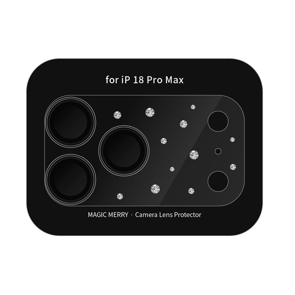 Apple iPhone 18 Pro Max Wiwu Magic Merry Shimmer Serisi Taşlı Kamera Lens Koruyucu