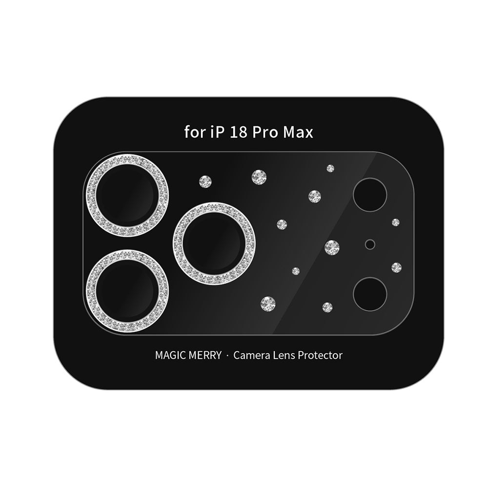 Apple iPhone 18 Pro Max Wiwu Magic Merry Shimmer Serisi Taşlı Kamera Lens Koruyucu