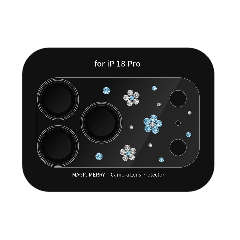 Apple iPhone 18 Pro Wiwu Magic Merry Shimmer Serisi Taşlı Kamera Lens Koruyucu