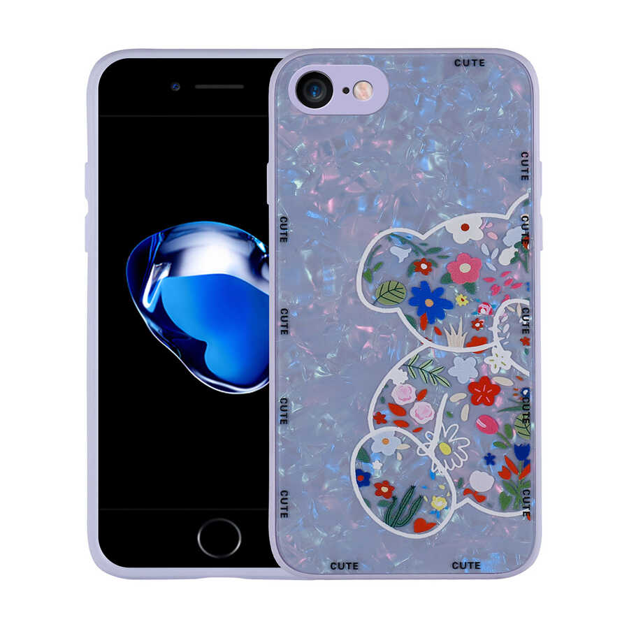 Apple iPhone 7 Kılıf Desenli Sert Silikon Zore Mumila Kapak