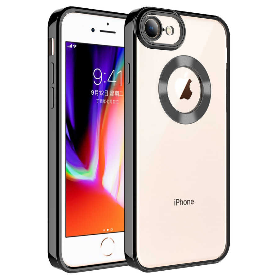 Apple iPhone 7 Kılıf Kamera Korumalı Logo Gösteren Zore Omega Kapak