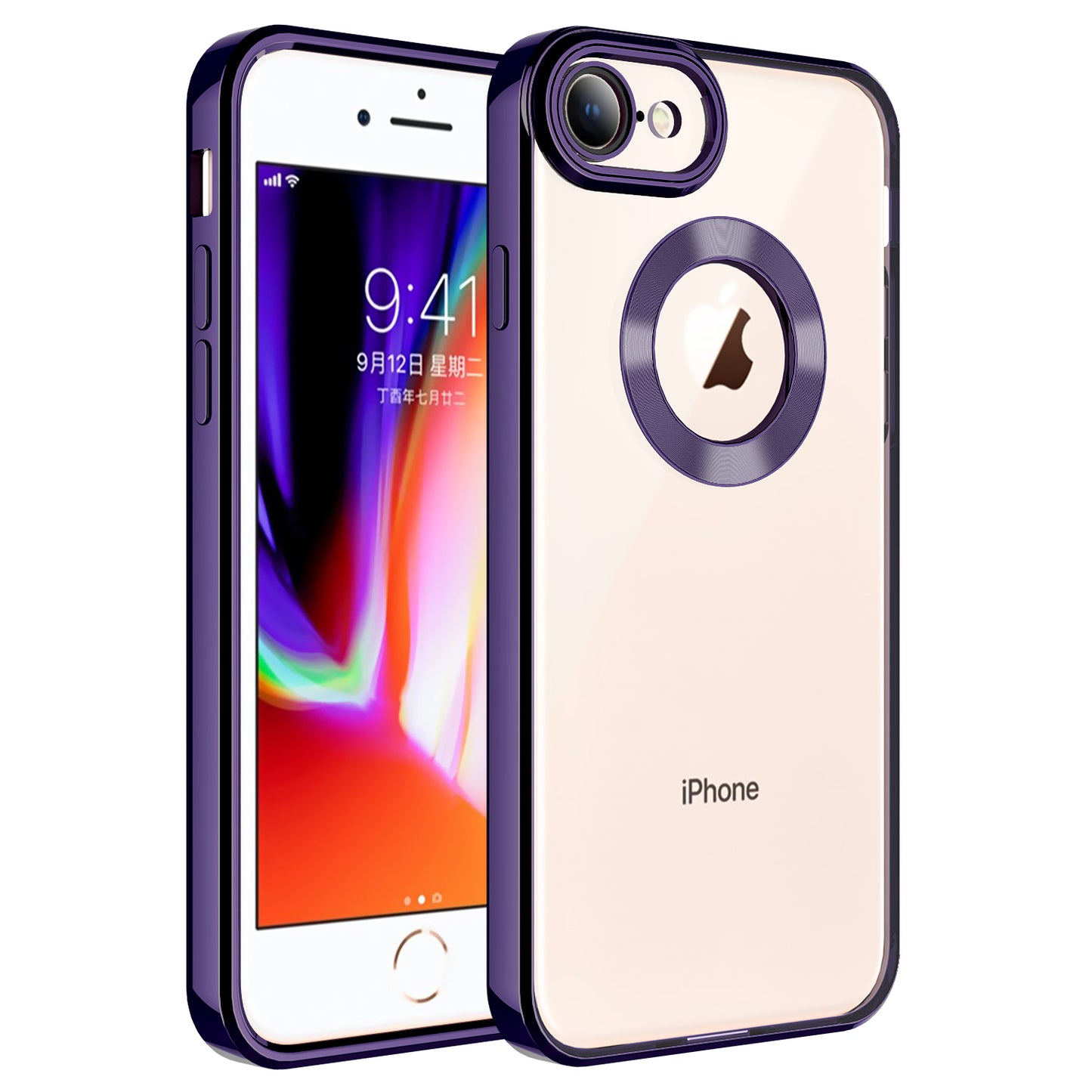 Apple iPhone 7 Kılıf Kamera Korumalı Logo Gösteren Zore Omega Kapak