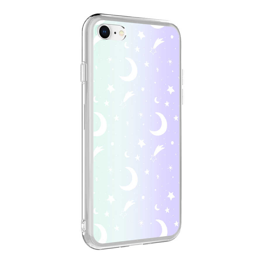 Apple iPhone 7 Kılıf Zore M-Blue Desenli Kapak