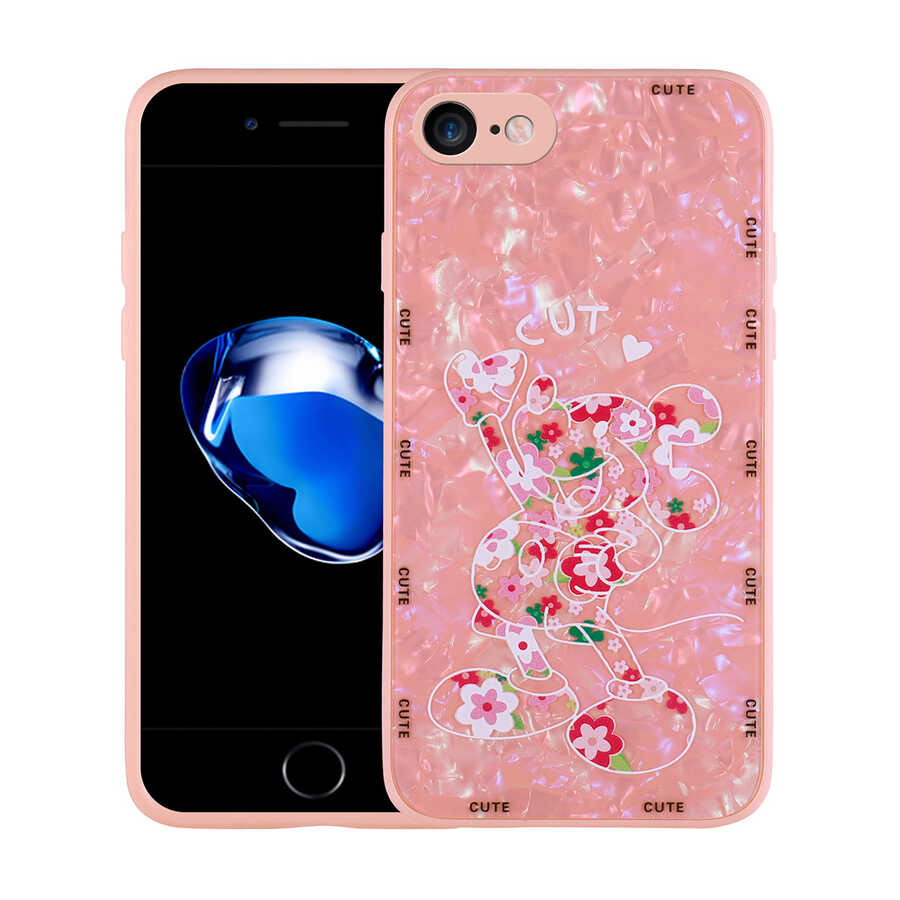 Apple iPhone 8 Kılıf Desenli Sert Silikon Zore Mumila Kapak