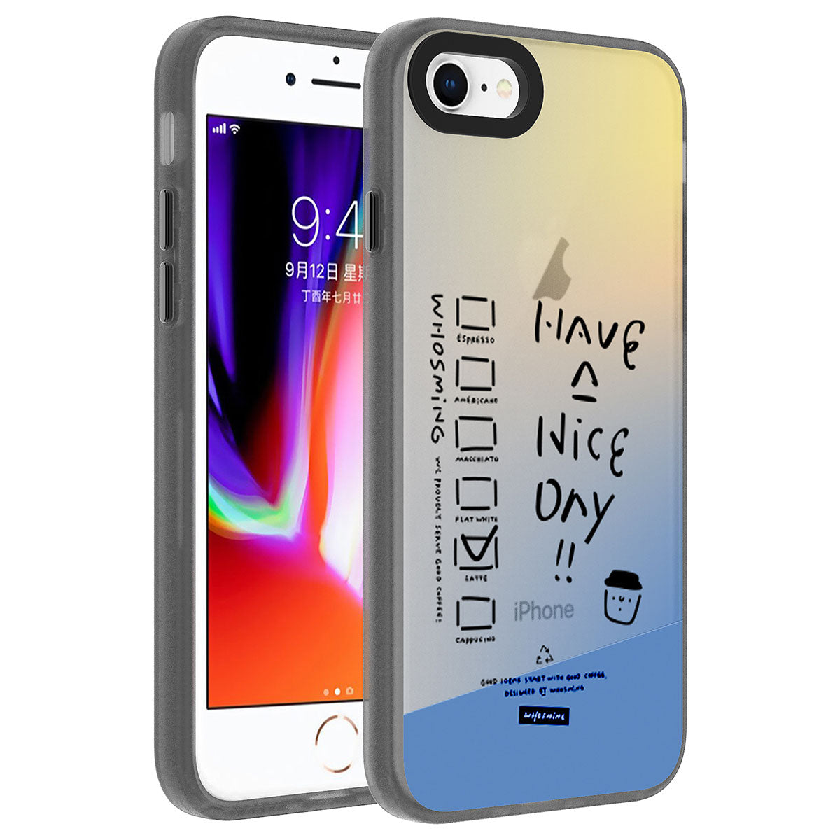 Apple iPhone 8 Kılıf Desenli Zore Dragon Sert Kapak
