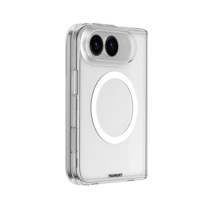 Apple iPhone Duo Kılıf M-safe Şarj Özellikli 2in1 Youngkit Clear Serisi Kapak