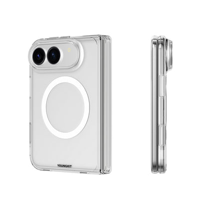 Apple iPhone Duo Kılıf M-safe Şarj Özellikli 2in1 Youngkit Clear Serisi Kapak
