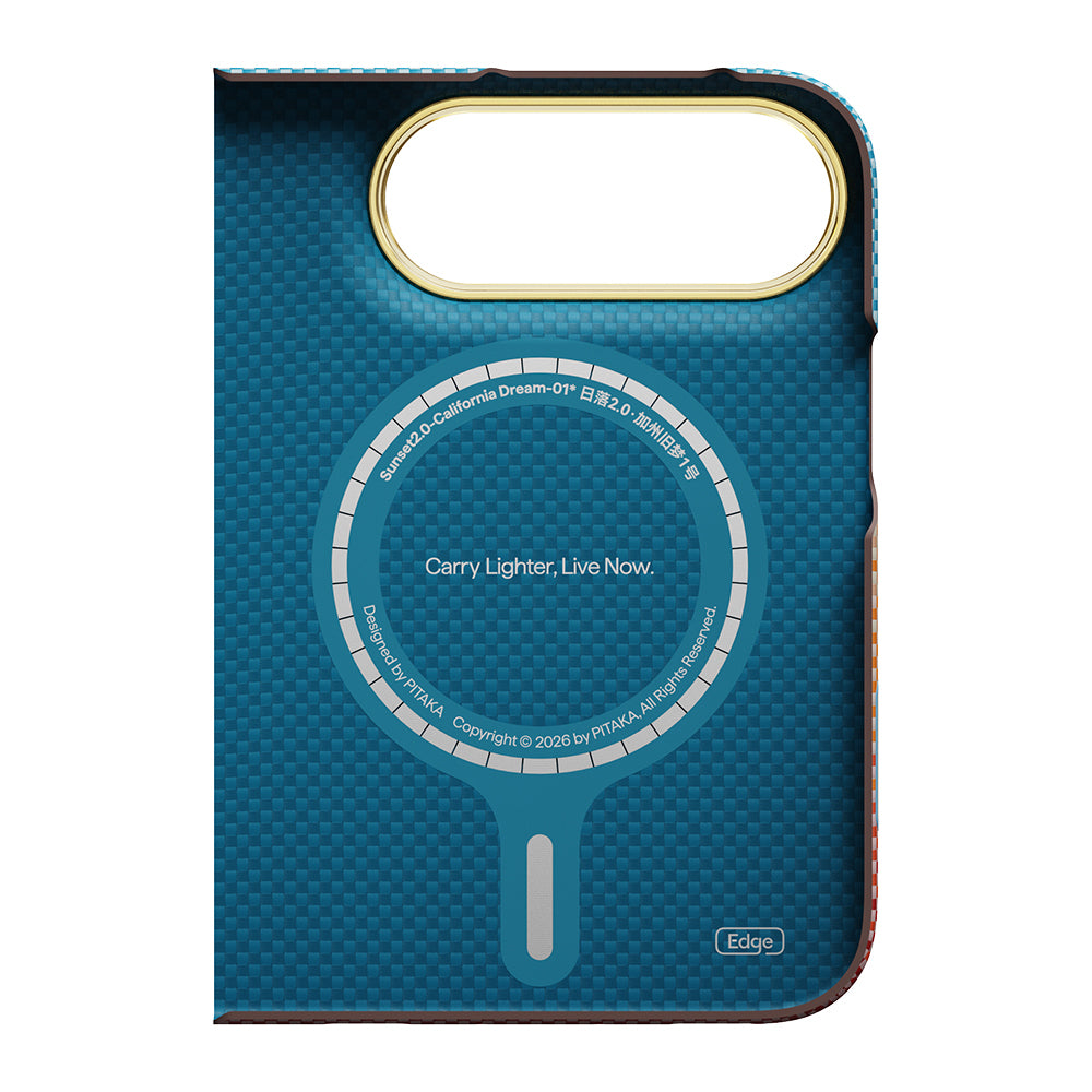 Apple iPhone Duo Kılıf M-safe Şarj Özellikli Aramid Fiber Pitaka Sunset 2.0 California Dream Serisi