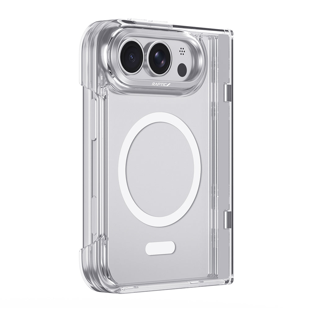 Apple iPhone Duo Kılıf M-Safe Şarj Özellikli Raptic Air Clear Serisi Airbagli Kapak