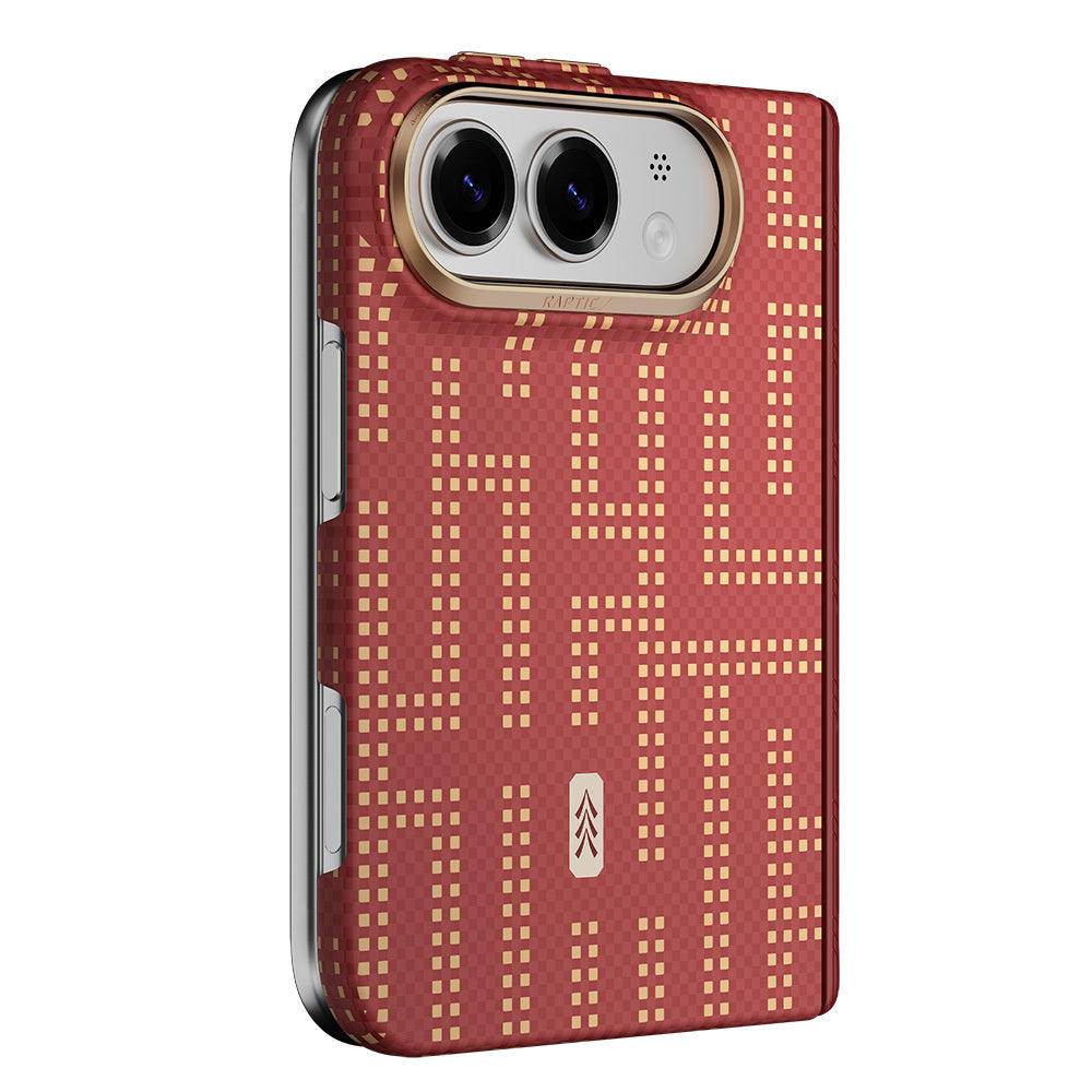 Apple iPhone Duo Kılıf M-safe Şarj Özellikli Raptic Aramid SkinPro Grid Serisi Karbon Kapak