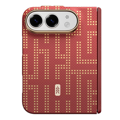 Apple iPhone Duo Kılıf M-safe Şarj Özellikli Raptic Aramid SkinPro Grid Serisi Karbon Kapak