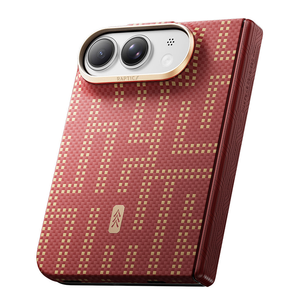 Apple iPhone Duo Kılıf M-safe Şarj Özellikli Raptic Aramid SkinPro Grid Serisi Karbon Kapak