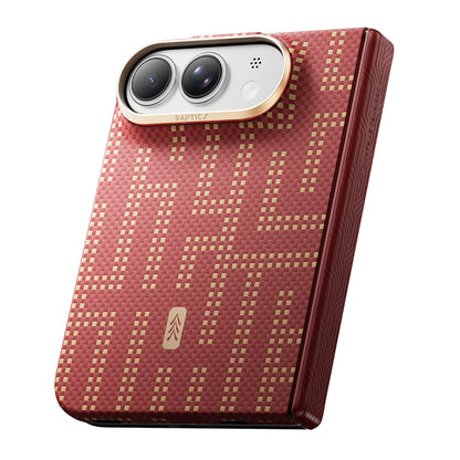 Apple iPhone Duo Kılıf M-safe Şarj Özellikli Raptic Aramid SkinPro Grid Serisi Karbon Kapak