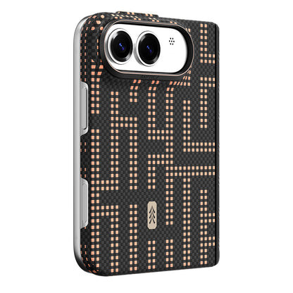 Apple iPhone Duo Kılıf M-safe Şarj Özellikli Raptic Aramid SkinPro Grid Serisi Karbon Kapak