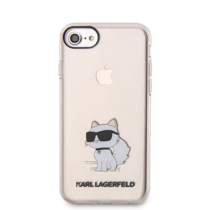 iPhone SE 2020 Kılıf Karl Lagerfeld Transparan Choupette Dizayn Kapak