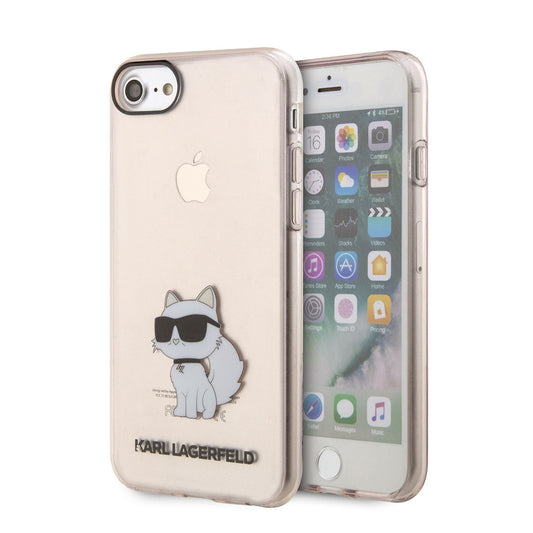 iPhone SE 2020 Kılıf Karl Lagerfeld Transparan Choupette Dizayn Kapak