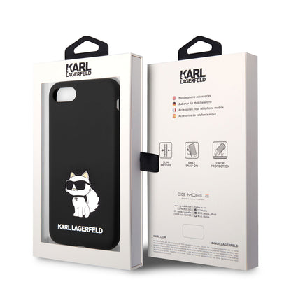 iPhone SE 2022 Kılıf Karl Lagerfeld Silikon Choupette Dizayn Kapak