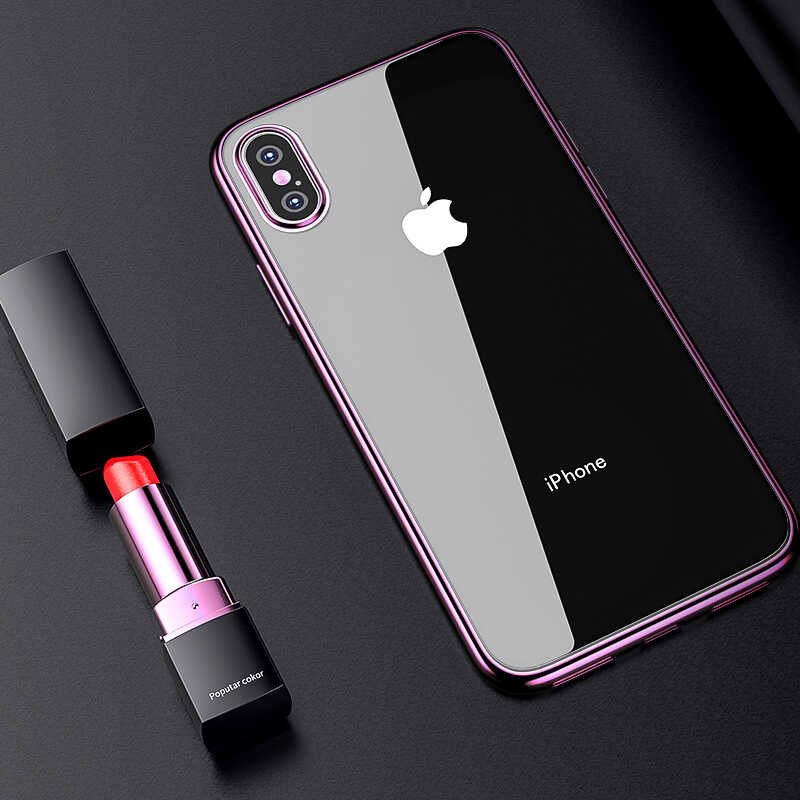 iPhone X Benks Magic Glitz Ultra-Thin Transparent Protective Soft Kapak