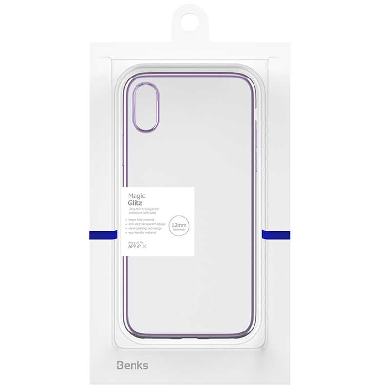 iPhone X Benks Magic Glitz Ultra-Thin Transparent Protective Soft Kapak