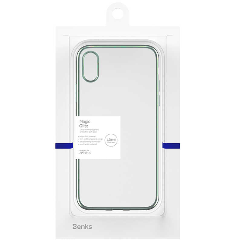 iPhone X Benks Magic Glitz Ultra-Thin Transparent Protective Soft Kapak