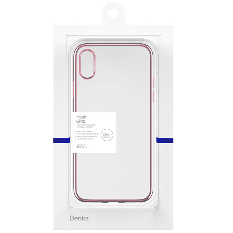 iPhone X Benks Magic Glitz Ultra-Thin Transparent Protective Soft Kapak