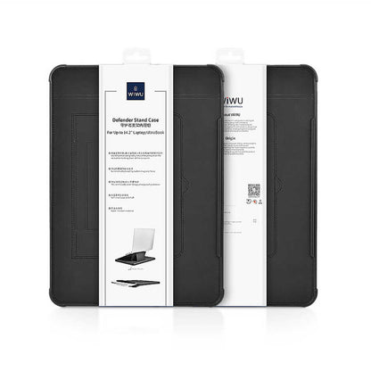 Macbook 16.2' 2021 Wiwu Defender Stand Case Taşınabilir Standlı Magnetik PU Laptop Çantası