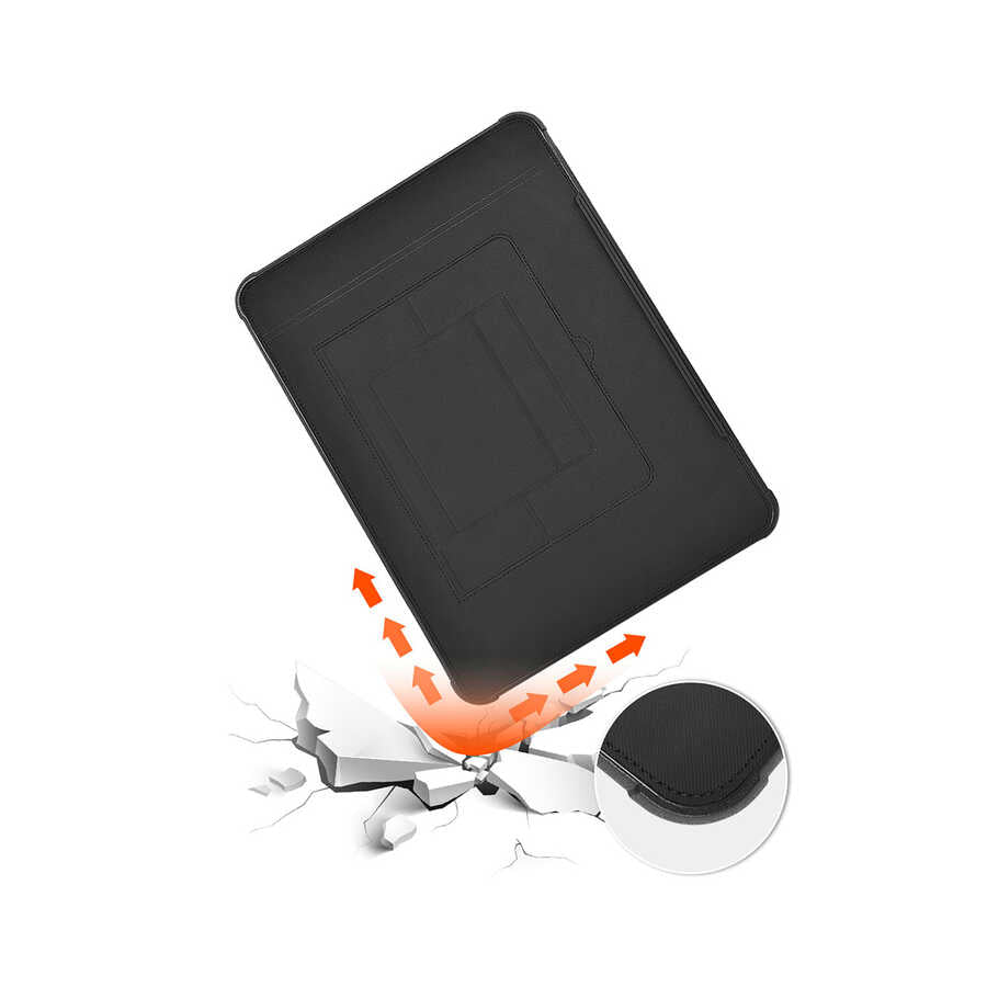 Macbook 16.2' 2021 Wiwu Defender Stand Case Taşınabilir Standlı Magnetik PU Laptop Çantası