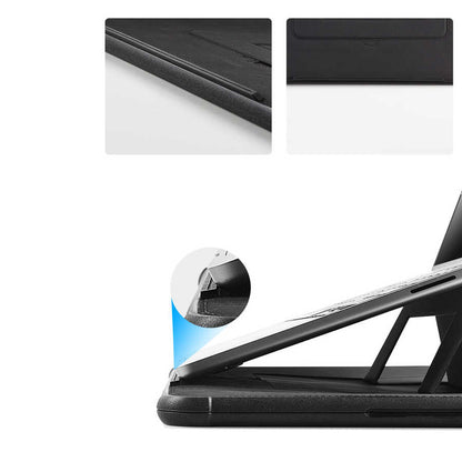 Macbook 16.2' 2021 Wiwu Defender Stand Case Taşınabilir Standlı Magnetik PU Laptop Çantası