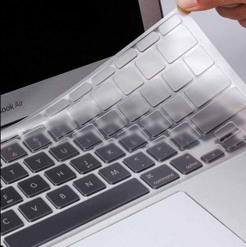 Apple Macbook Air 13' 2017 A1466 Zore Klavye Koruyucu Şeffaf Silikon Ped