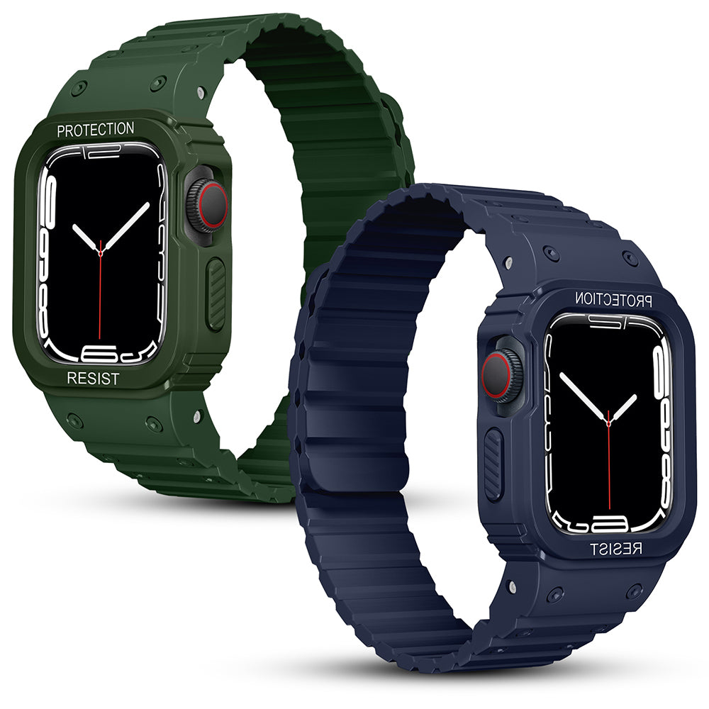 Apple Watch 10 42mm Zore KRD-142 Airbag Tasarımlı Kasa Koruyuculu Silikon Kordon