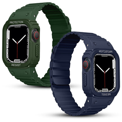 Apple Watch 10 42mm Zore KRD-142 Airbag Tasarımlı Kasa Koruyuculu Silikon Kordon