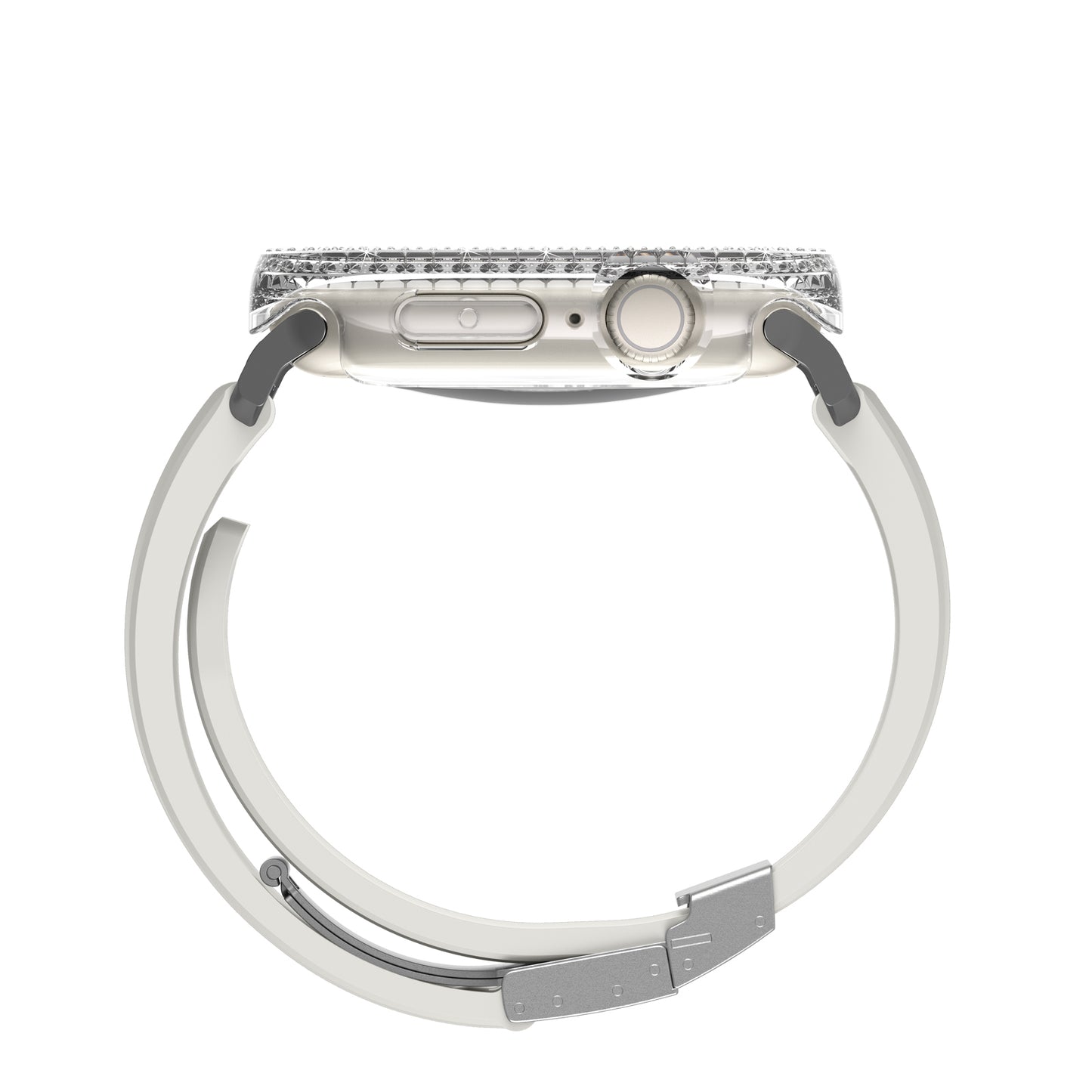 Watch 10 46mm Amazingthing Gleam Fit FullGuard Taşlı Sert PC Kasa ve Ekran Koruyucu