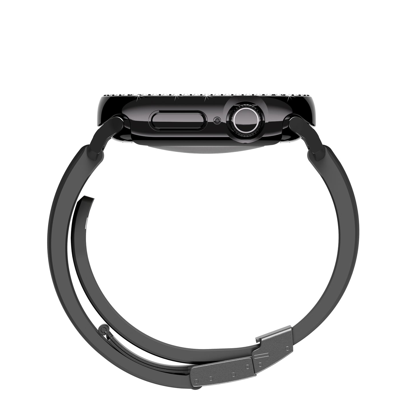 Watch 10 46mm Amazingthing Gleam Fit FullGuard Taşlı Sert PC Kasa ve Ekran Koruyucu