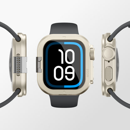 Watch 10 46mm Amazingthing Premium Armor Fit FullGuard Metal Kasa ve Ekran Koruyucu