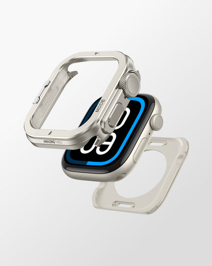 Watch 10 46mm Amazingthing Premium Armor Fit FullGuard Metal Kasa ve Ekran Koruyucu