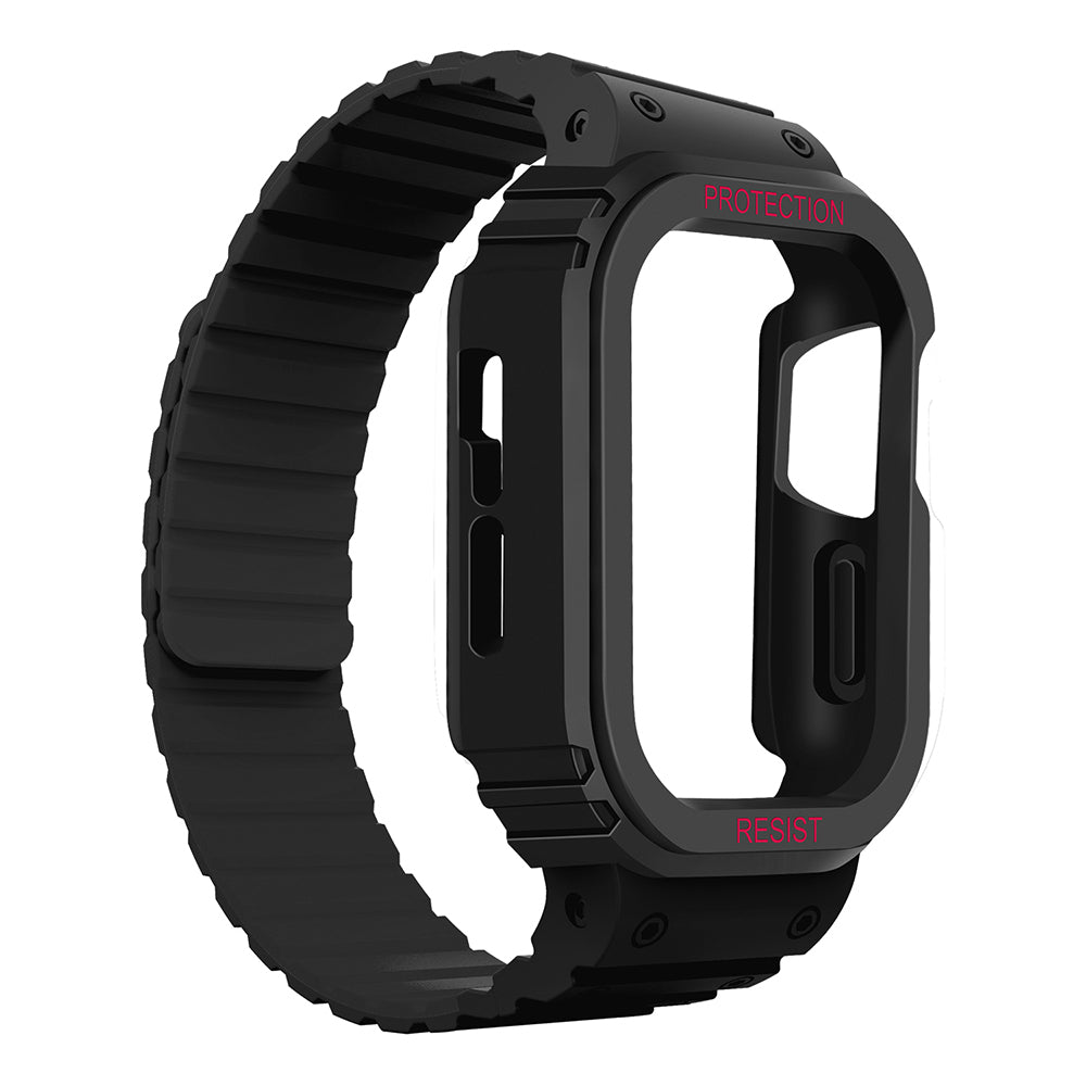 Apple Watch 10 46mm Zore KRD-142 Airbag Tasarımlı Kasa Koruyuculu Silikon Kordon