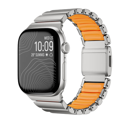 Apple Watch 10 46mm Zore KRD-149 Metal Silikon Kordon