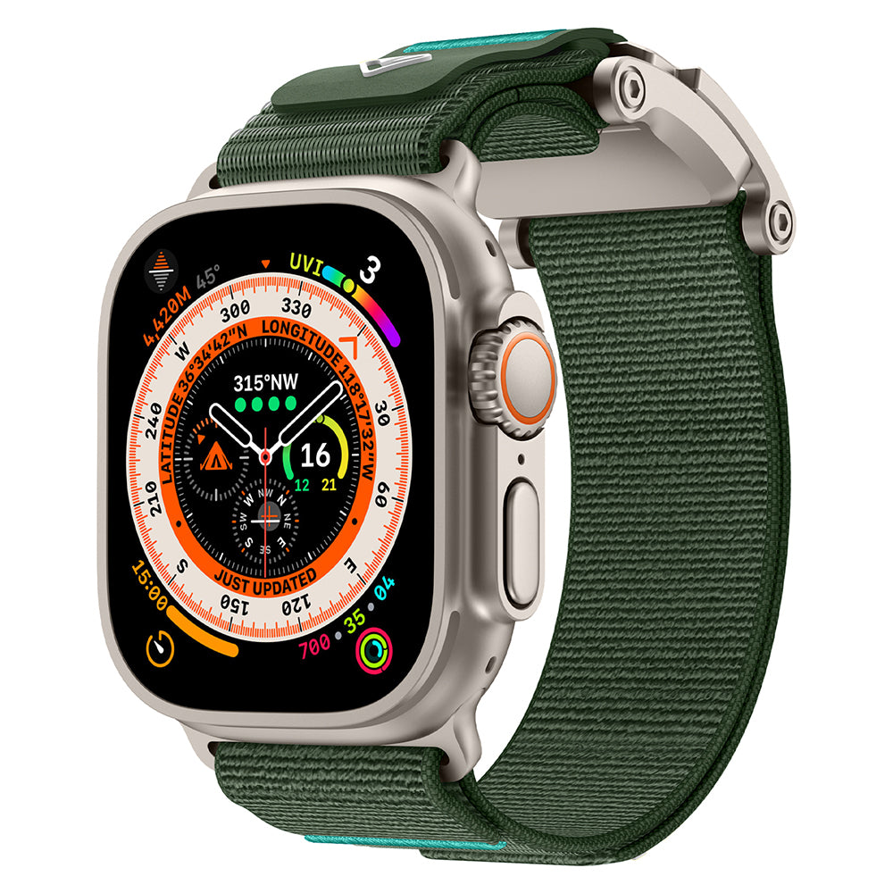 Apple Watch 10 46mm Zore KRD-154 Naylon Kumaş Hasır Örgülü Kordon