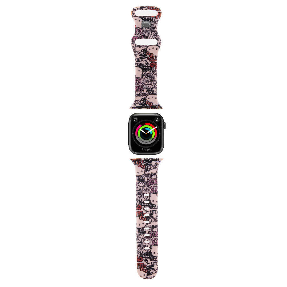 Watch 40mm Hello Kitty Orjinal Lisanslı Etiket Graffiti Silikon Kordon