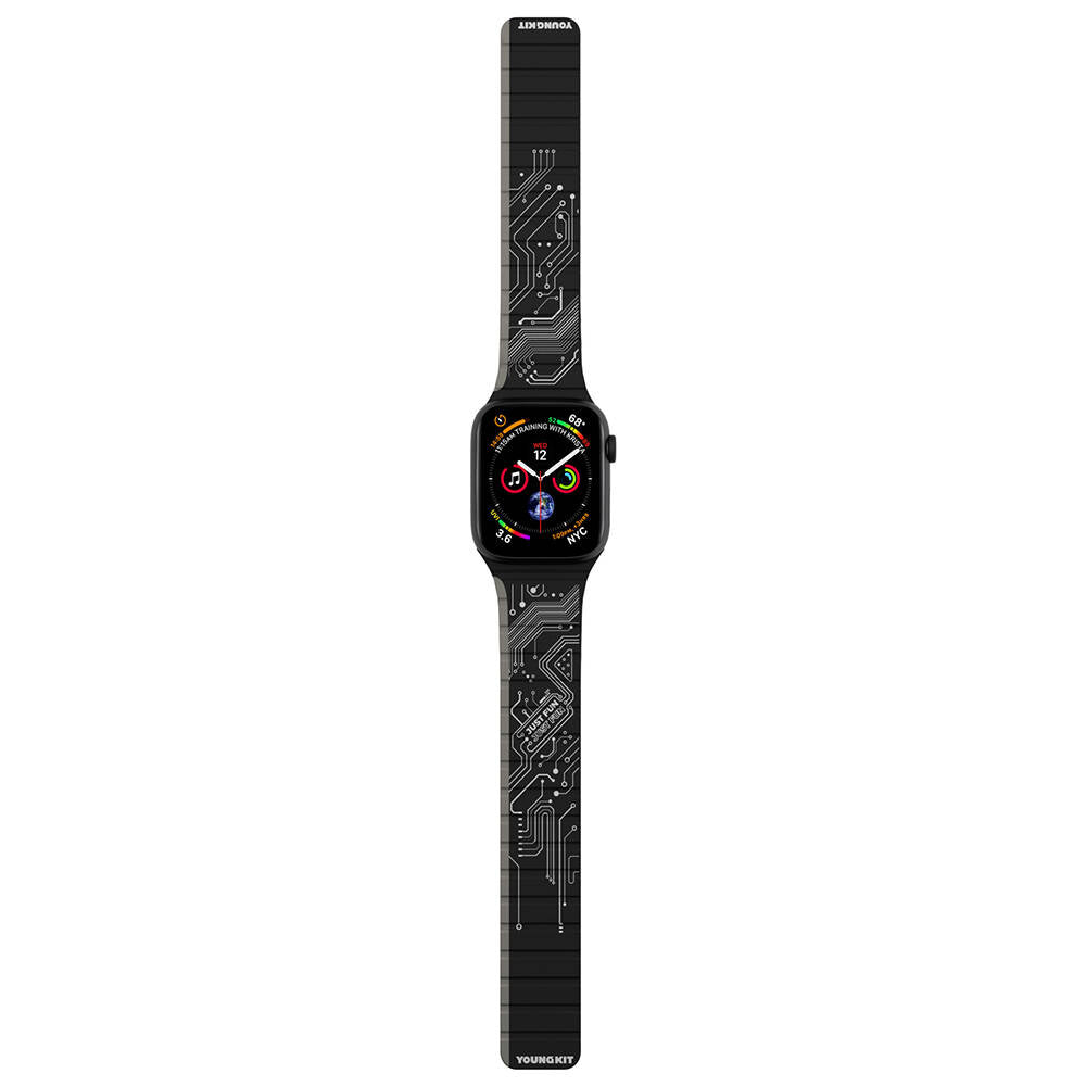 Watch 40mm Kordon Youngkit Technological Magnetik Tak Çıkar Silikon Strap Kayış