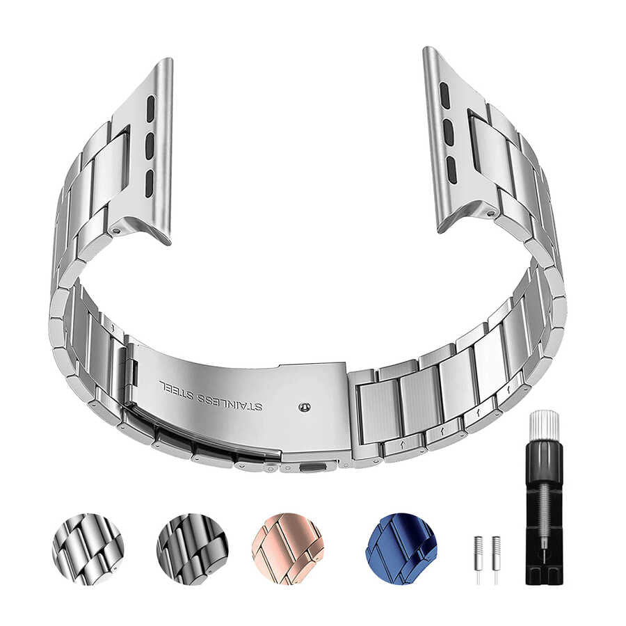 Watch 40mm Wiwu Ultra Thin Steel Belt Three Beads Metal Kordon