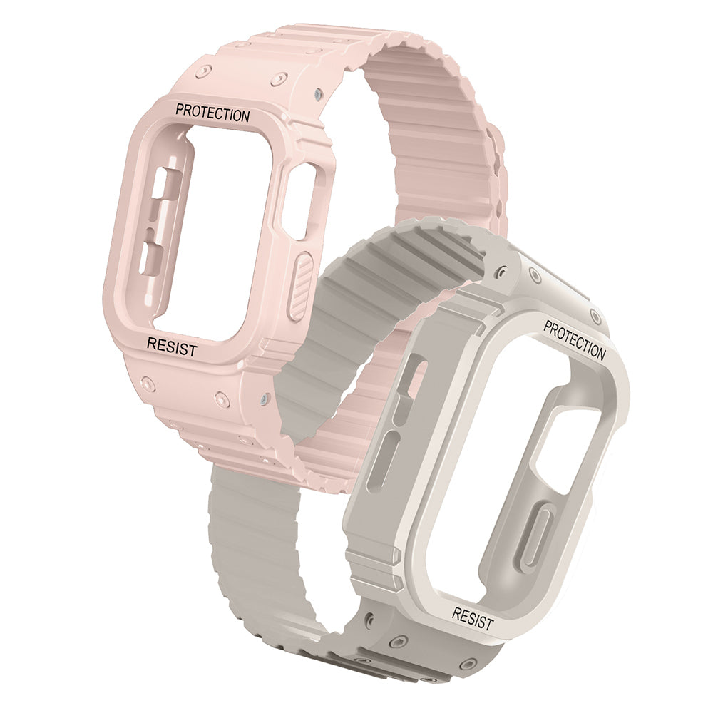 Apple Watch 40mm Zore KRD-142 Airbag Tasarımlı Kasa Koruyuculu Silikon Kordon