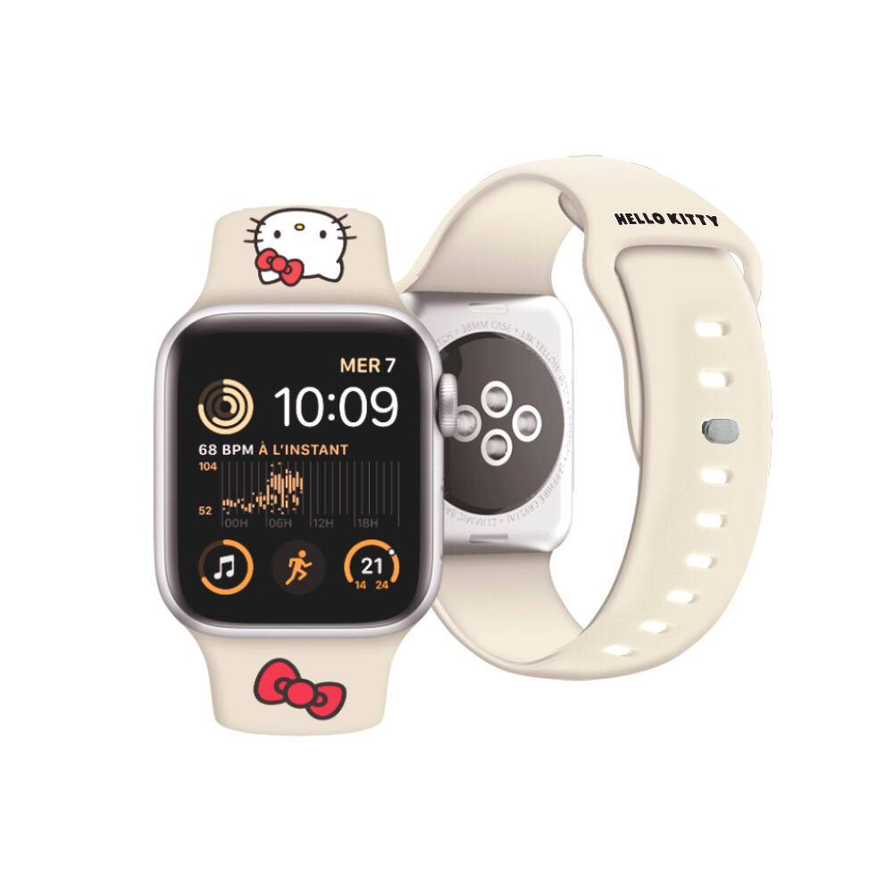 Watch 41mm Hello Kitty Orjinal Lisanslı Yazı Logolu Fiyonk & Kitty Head Silikon Kordon