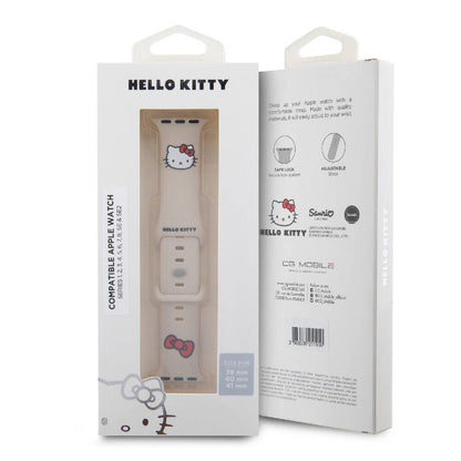Watch 41mm Hello Kitty Orjinal Lisanslı Yazı Logolu Fiyonk & Kitty Head Silikon Kordon