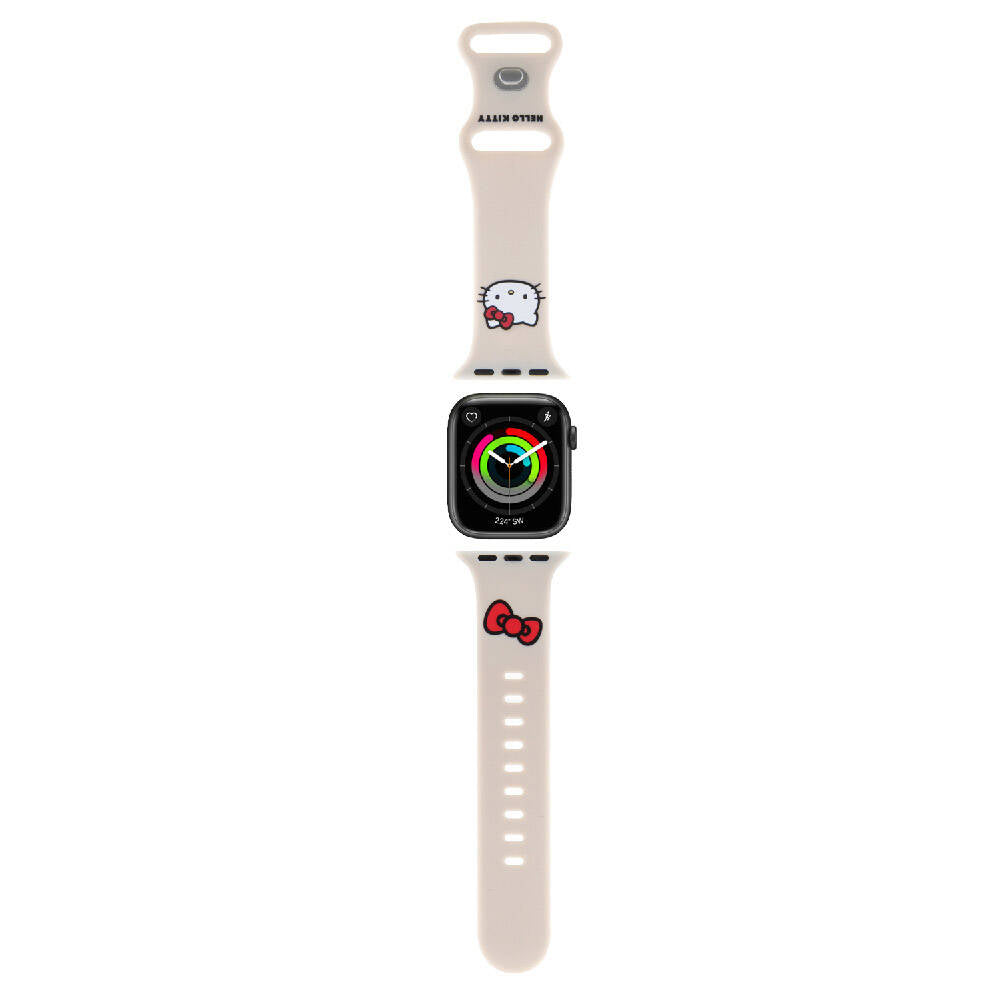 Watch 41mm Hello Kitty Orjinal Lisanslı Yazı Logolu Fiyonk & Kitty Head Silikon Kordon